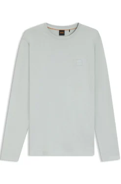 Long-sleeved T-shirt in cotton with logo patch