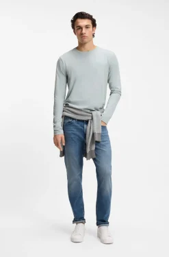 Long-sleeved T-shirt in cotton with logo patch