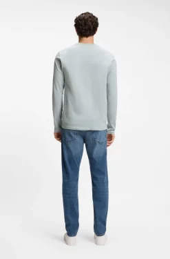 Long-sleeved T-shirt in cotton with logo patch