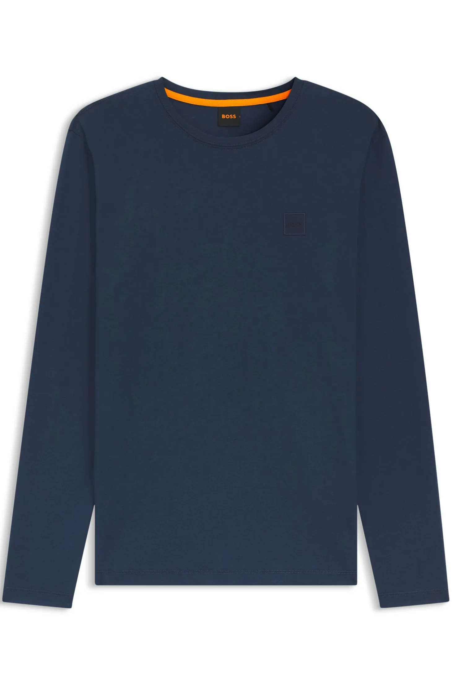 Long-sleeved T-shirt in cotton with logo patch