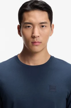 Long-sleeved T-shirt in cotton with logo patch