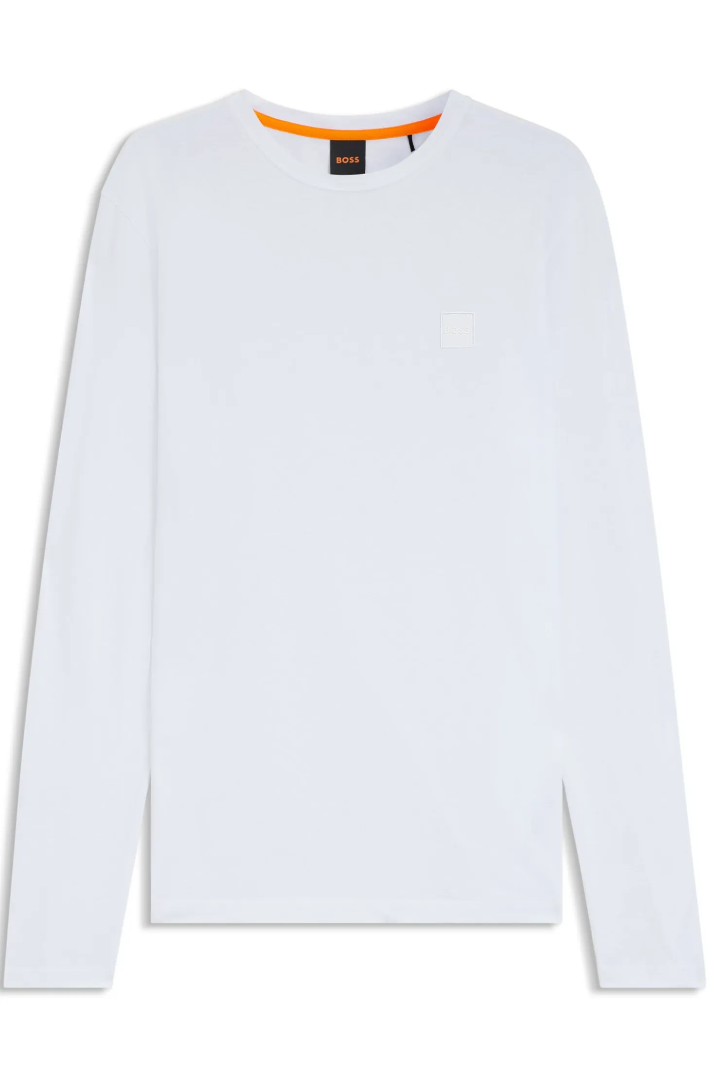 Long-sleeved T-shirt in cotton with logo patch