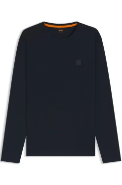 Long-sleeved T-shirt in cotton with logo patch