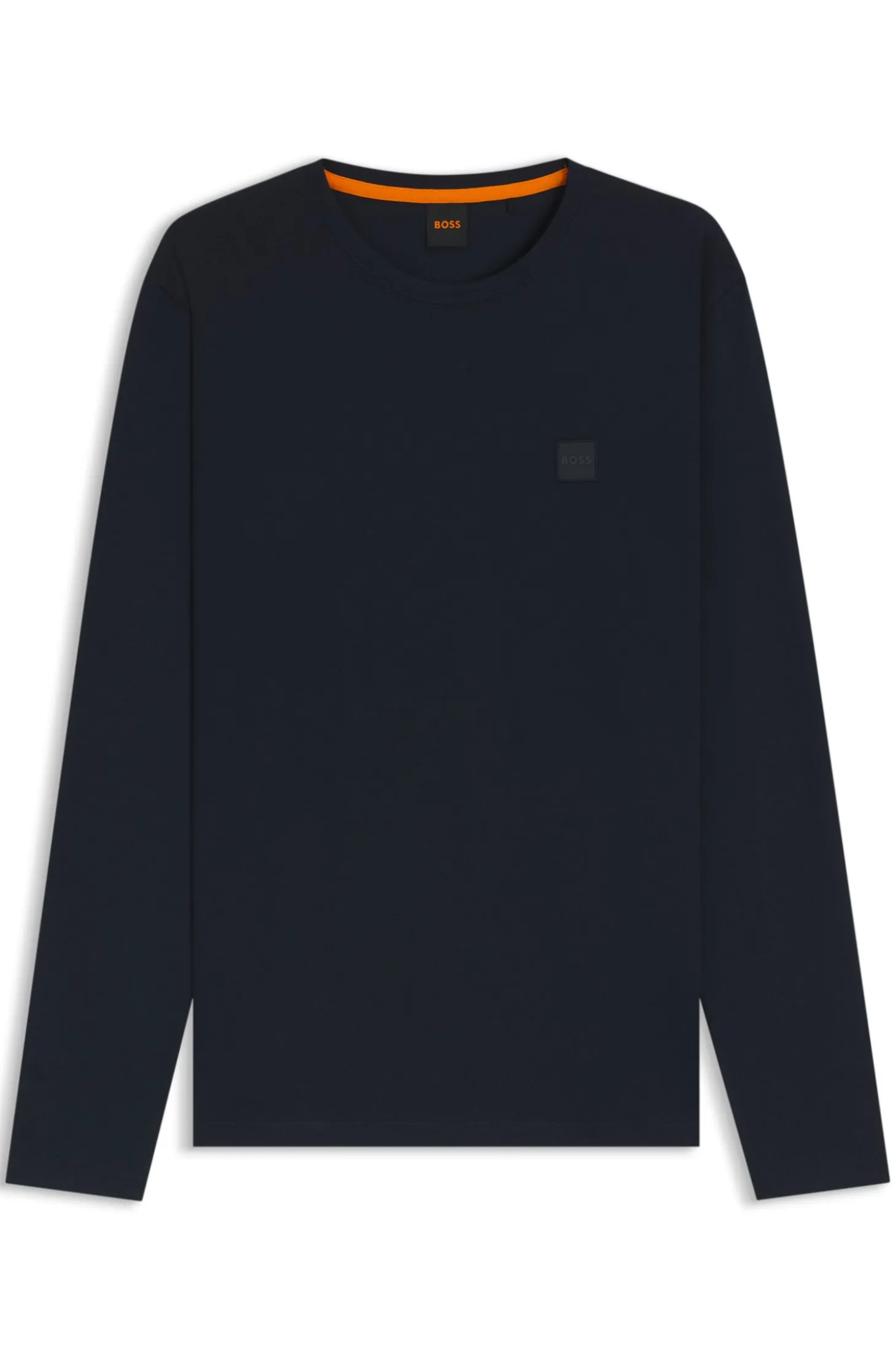 Long-sleeved T-shirt in cotton with logo patch