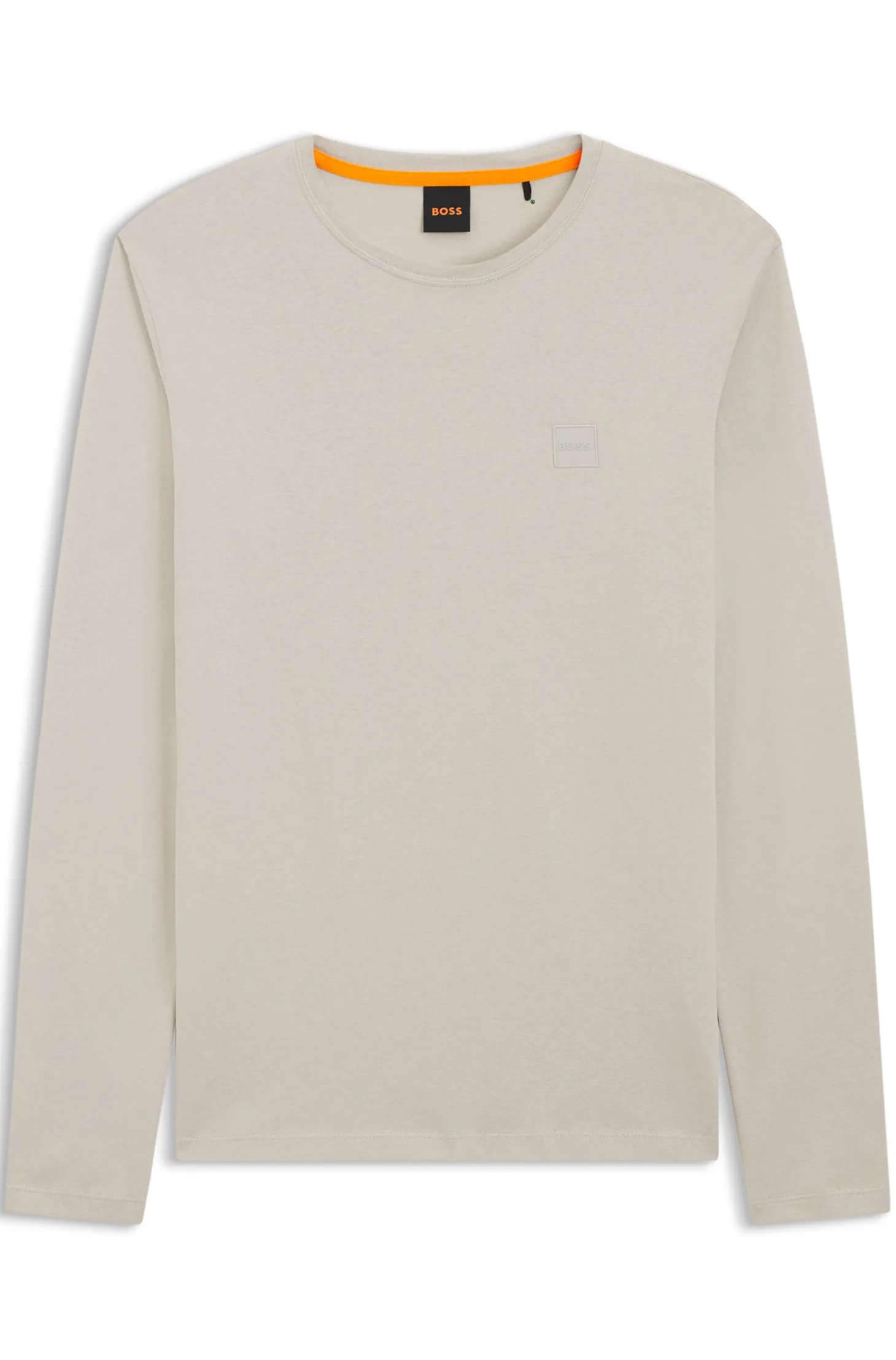 Long-sleeved T-shirt in cotton with logo patch