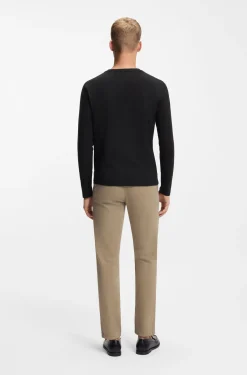 Long-sleeved T-shirt in cotton with logo patch