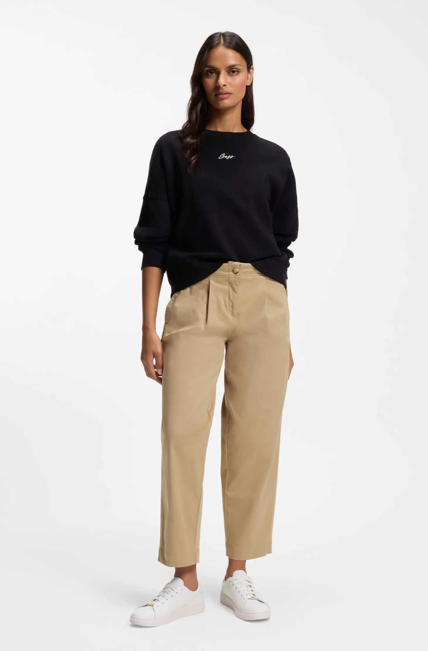 Loose-fit chinos in stretch-cotton twill