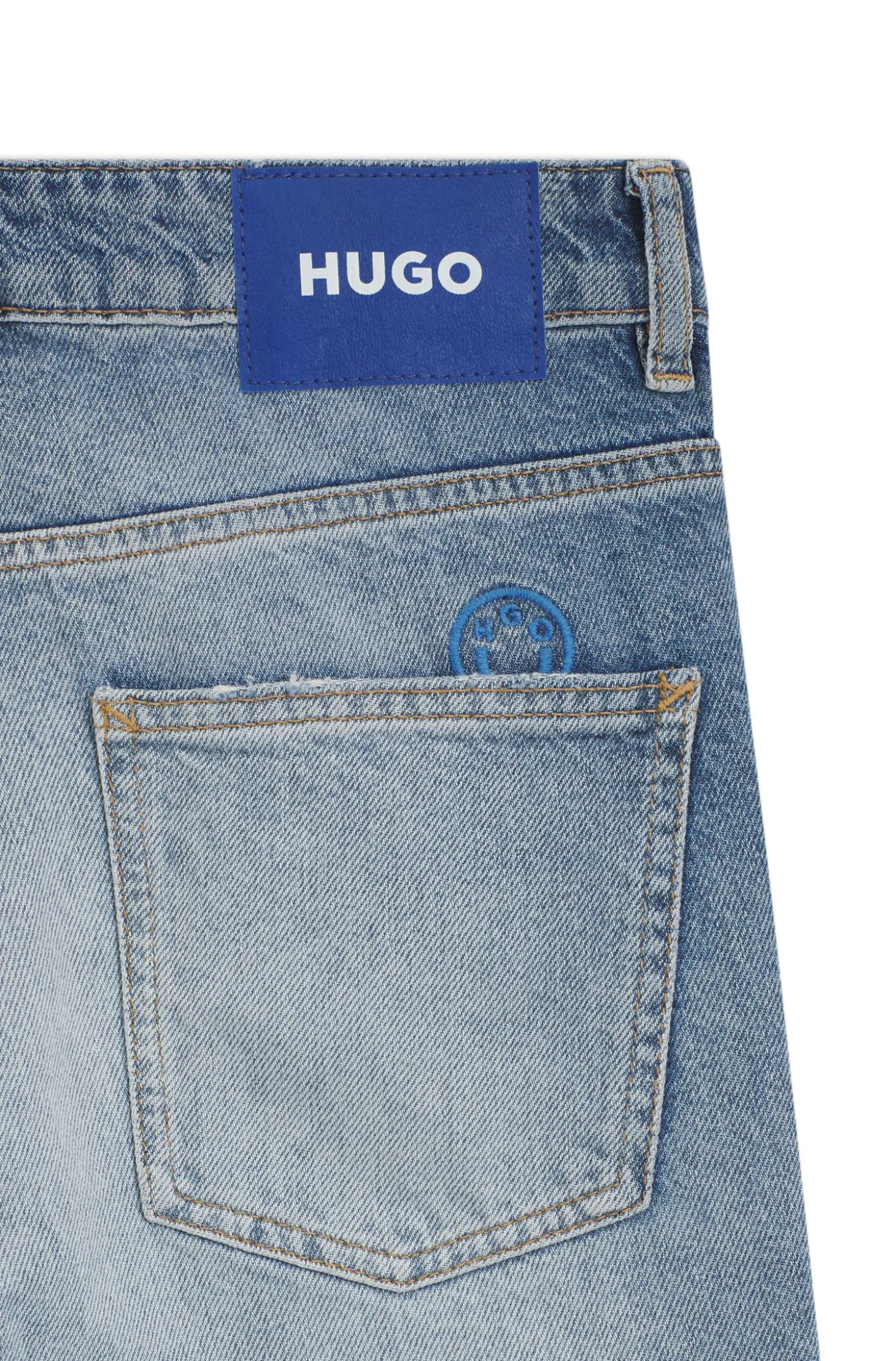 Loose-fit jeans in blue rigid denim