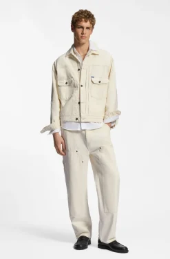 Loose-fit jeans in ecru denim