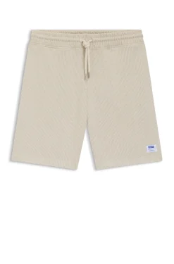 Loose-fit shorts in a waffle-structured cotton blend