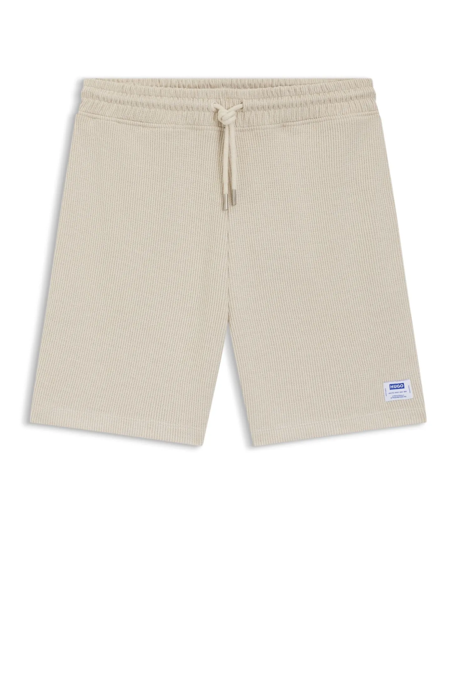 Loose-fit shorts in a waffle-structured cotton blend