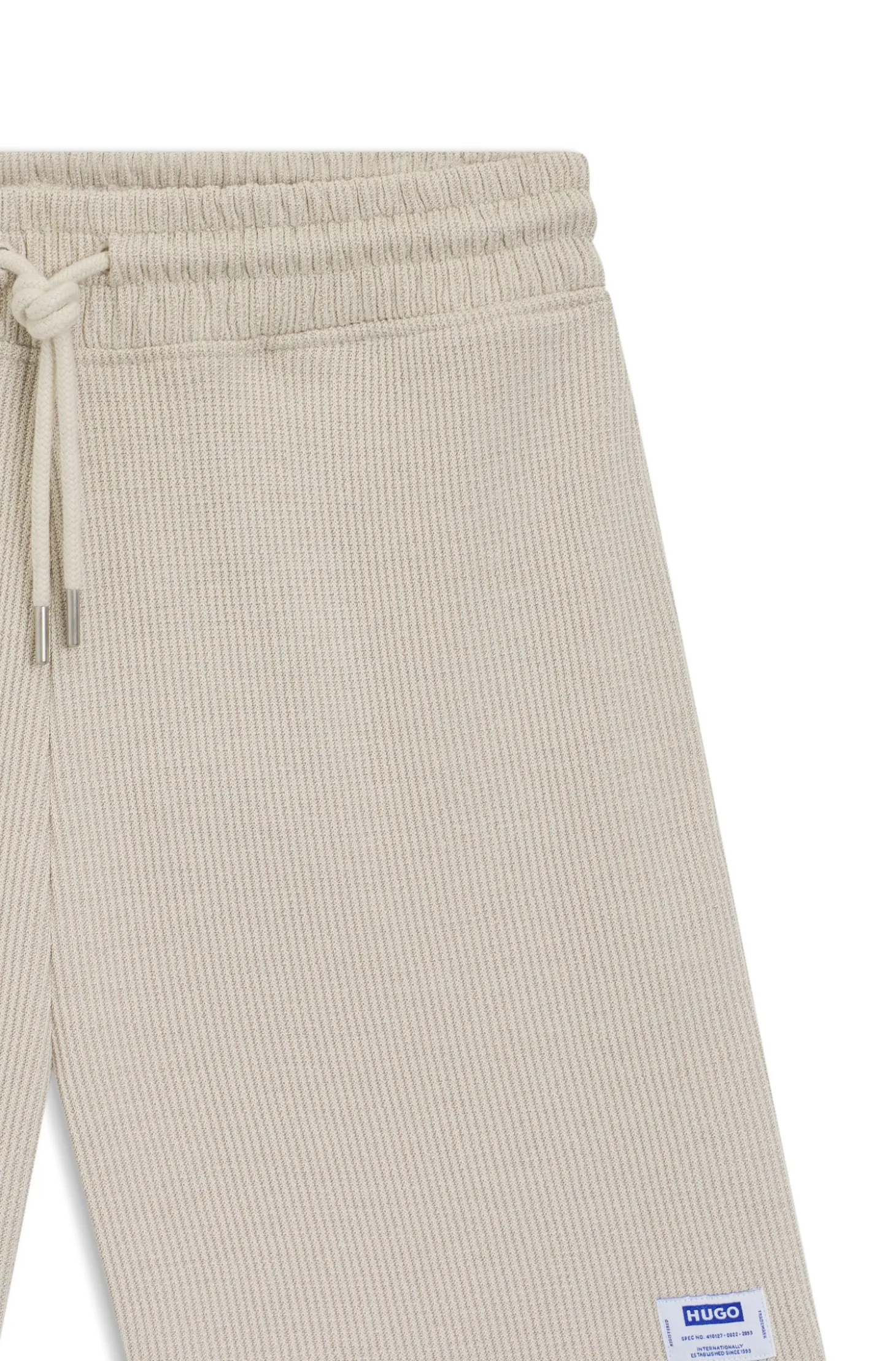 Loose-fit shorts in a waffle-structured cotton blend