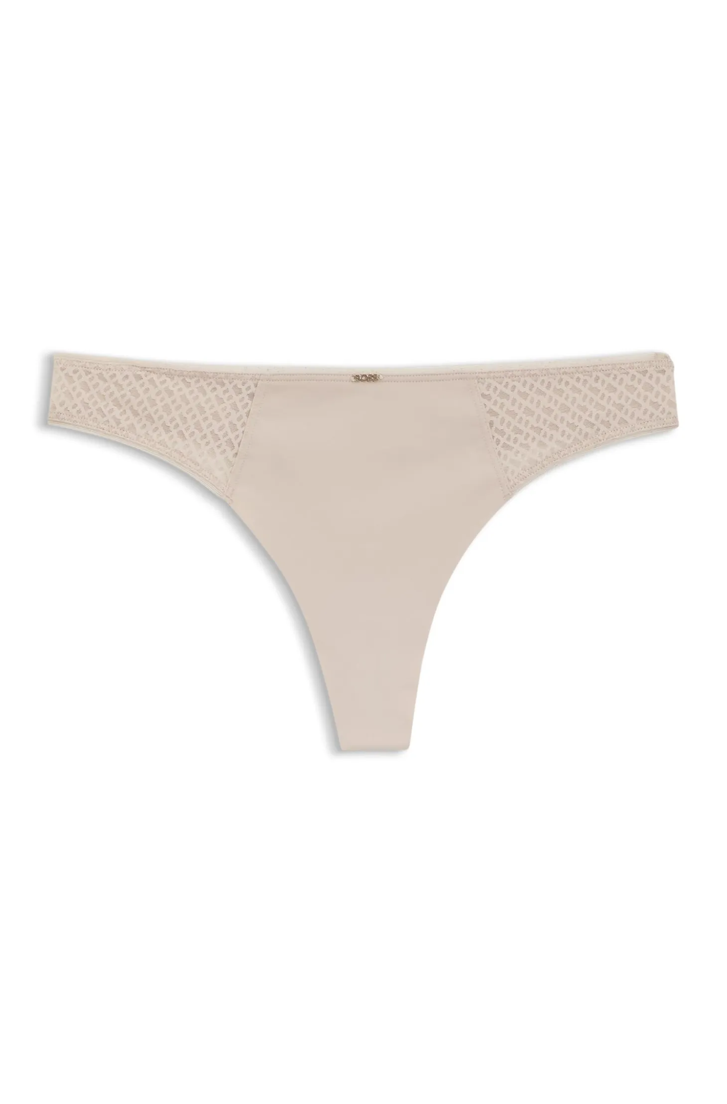 Low-rise briefs with lace and gold accents