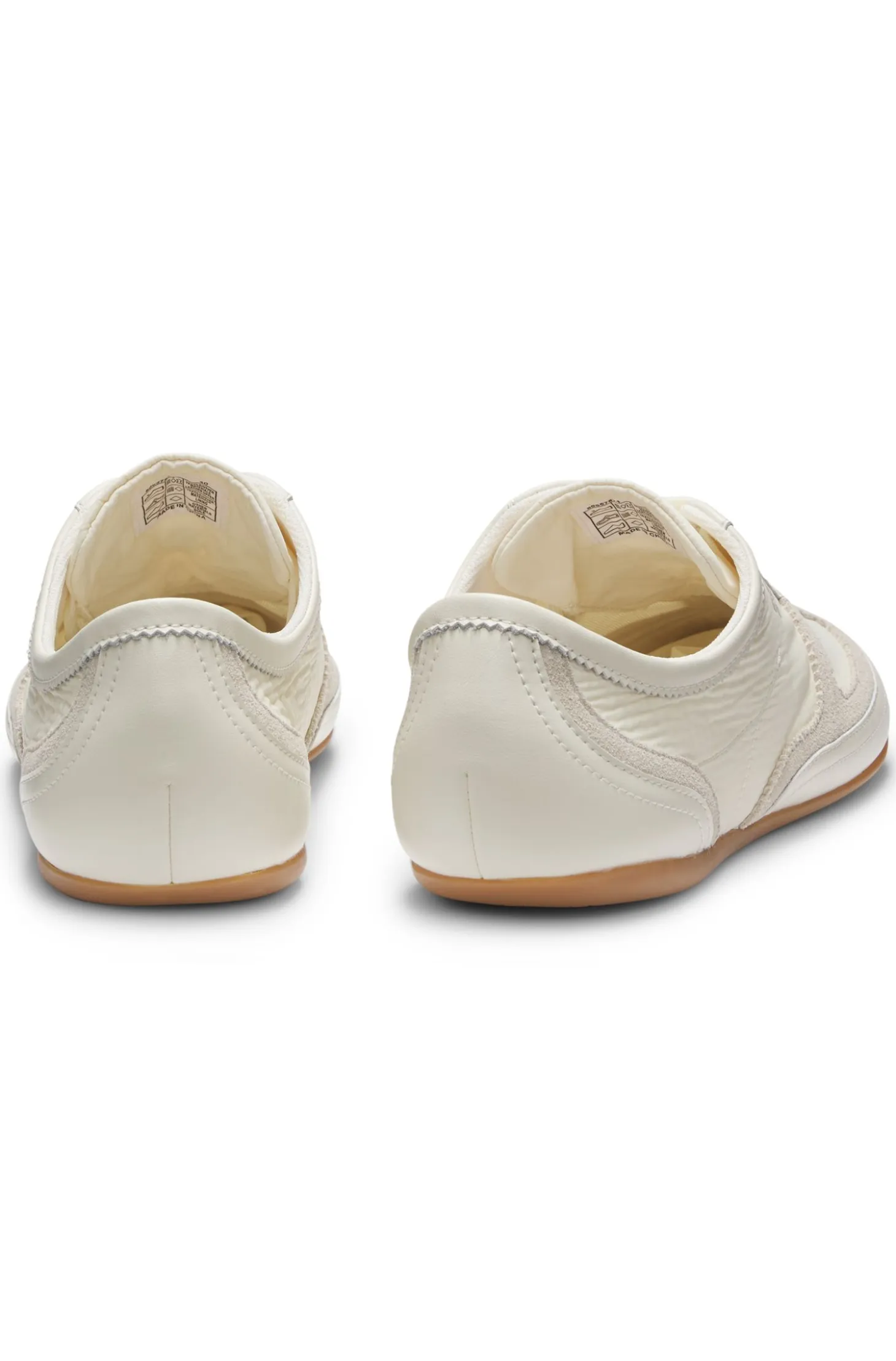 Low-top trainers with leather and suede