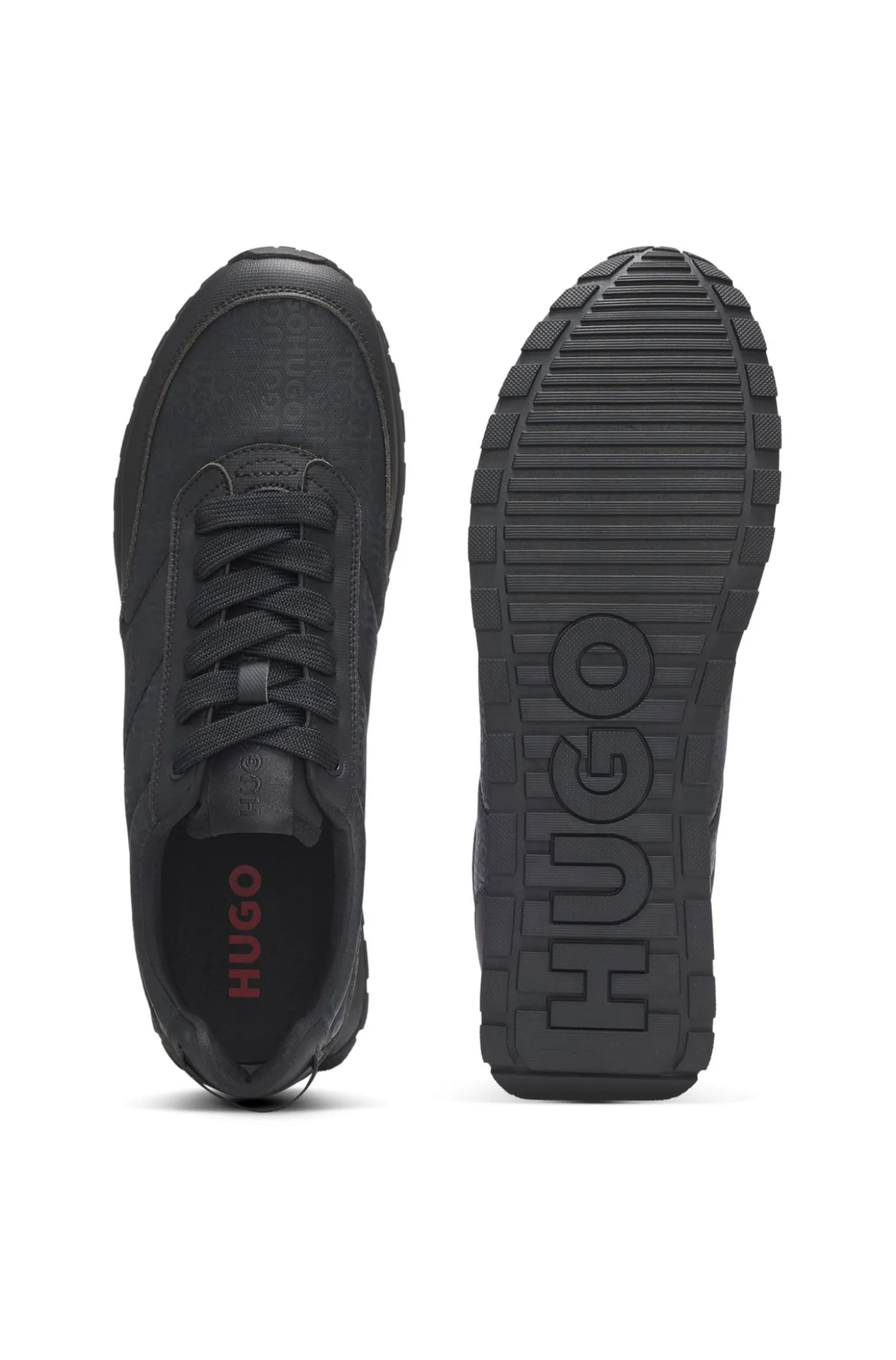 Low-top trainers with monogrammed uppers