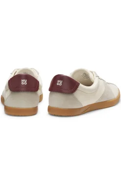 Low-top trainers with suede trims