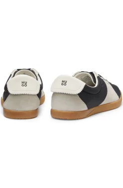 Low-top trainers with suede trims