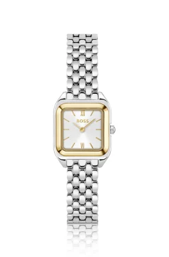 MAE PETITE Stainless-steel link-bracelet watch with silver-white dial