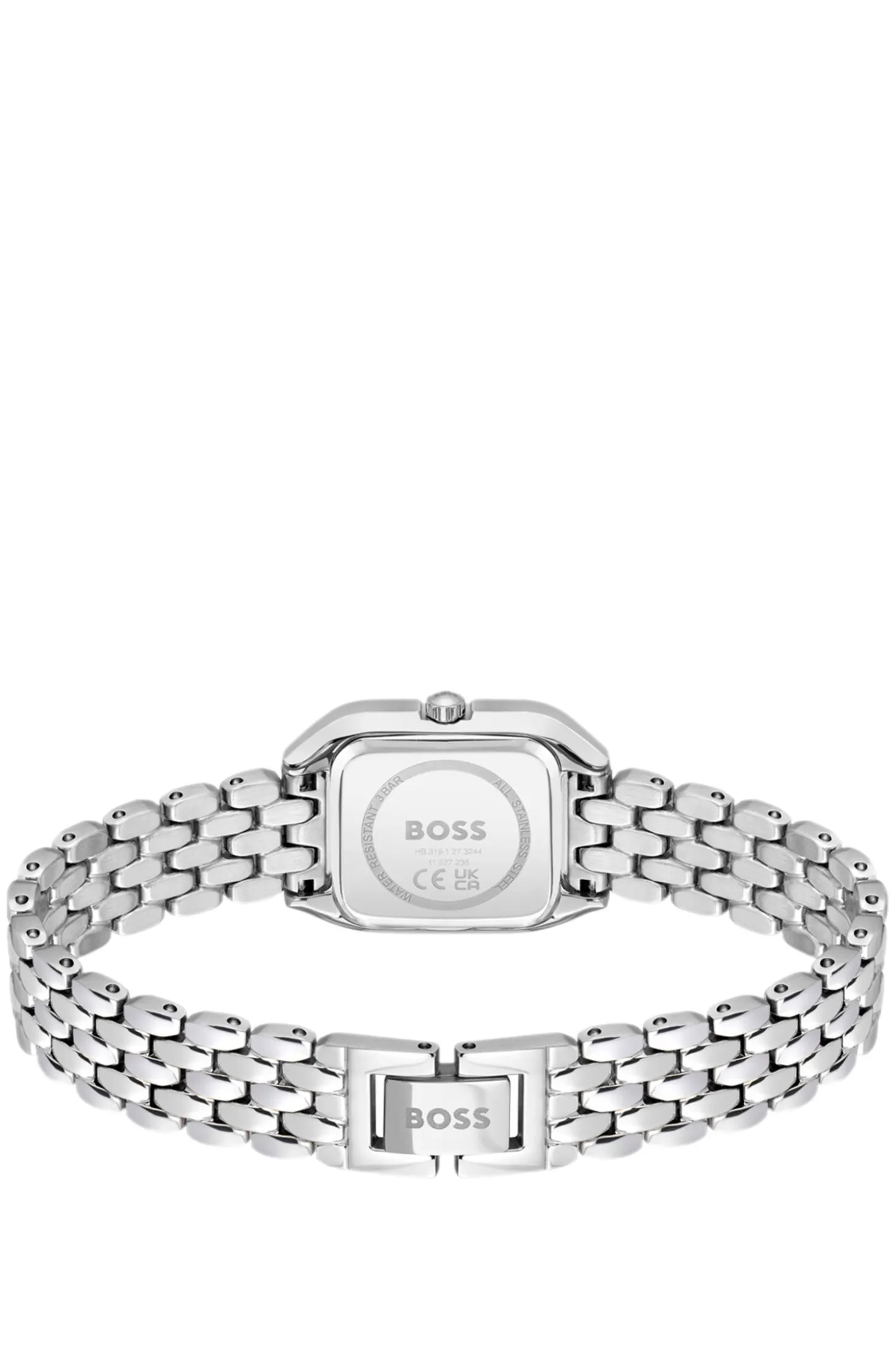 MAE PETITE Stainless-steel link-bracelet watch with silver-white dial