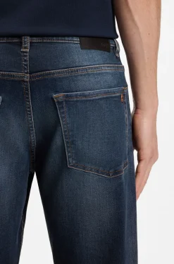 Maine Regular-fit blue-black jeans in soft motion denim