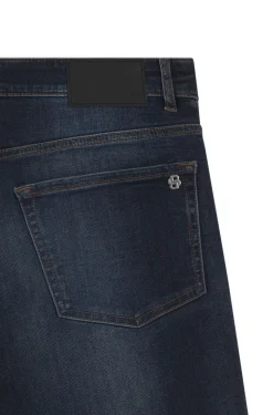 Maine Regular-fit blue-black jeans in soft motion denim
