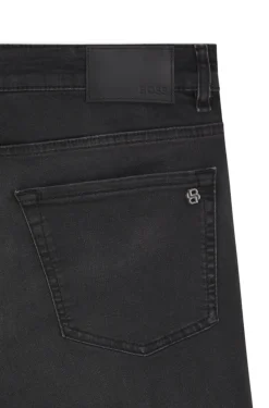Maine regular-fit jeans in black super-stretch denim