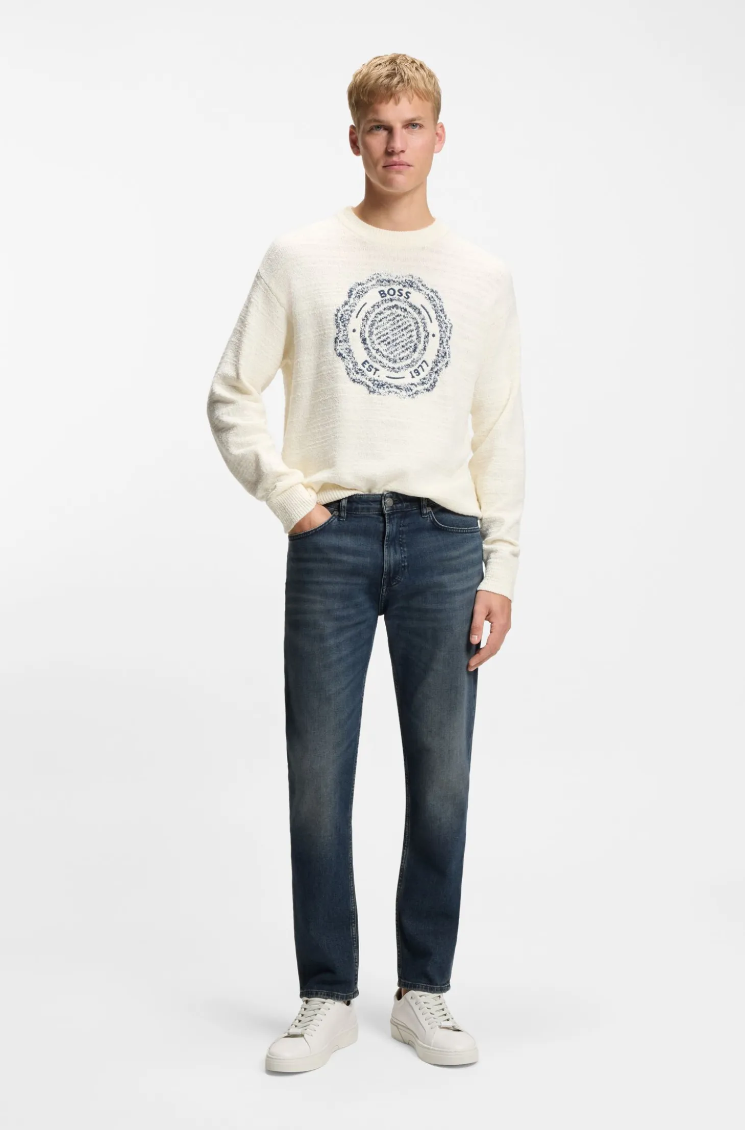 Maine regular-fit jeans in blue comfort-stretch denim