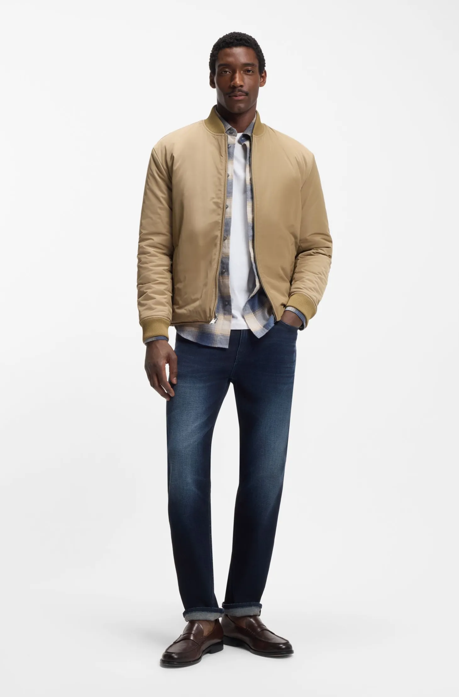 Maine regular-fit jeans in dark-blue extra-soft denim