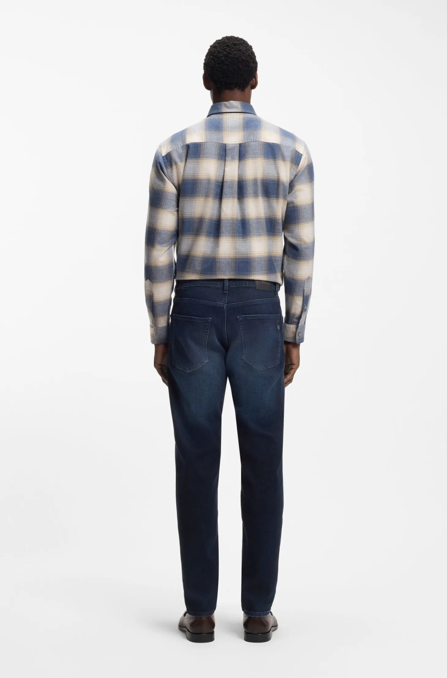 Maine regular-fit jeans in dark-blue extra-soft denim