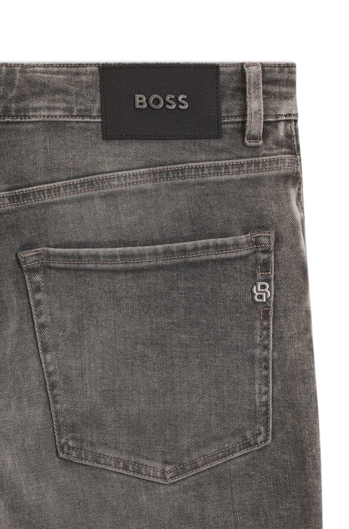 Maine regular-fit jeans in grey comfort-stretch denim