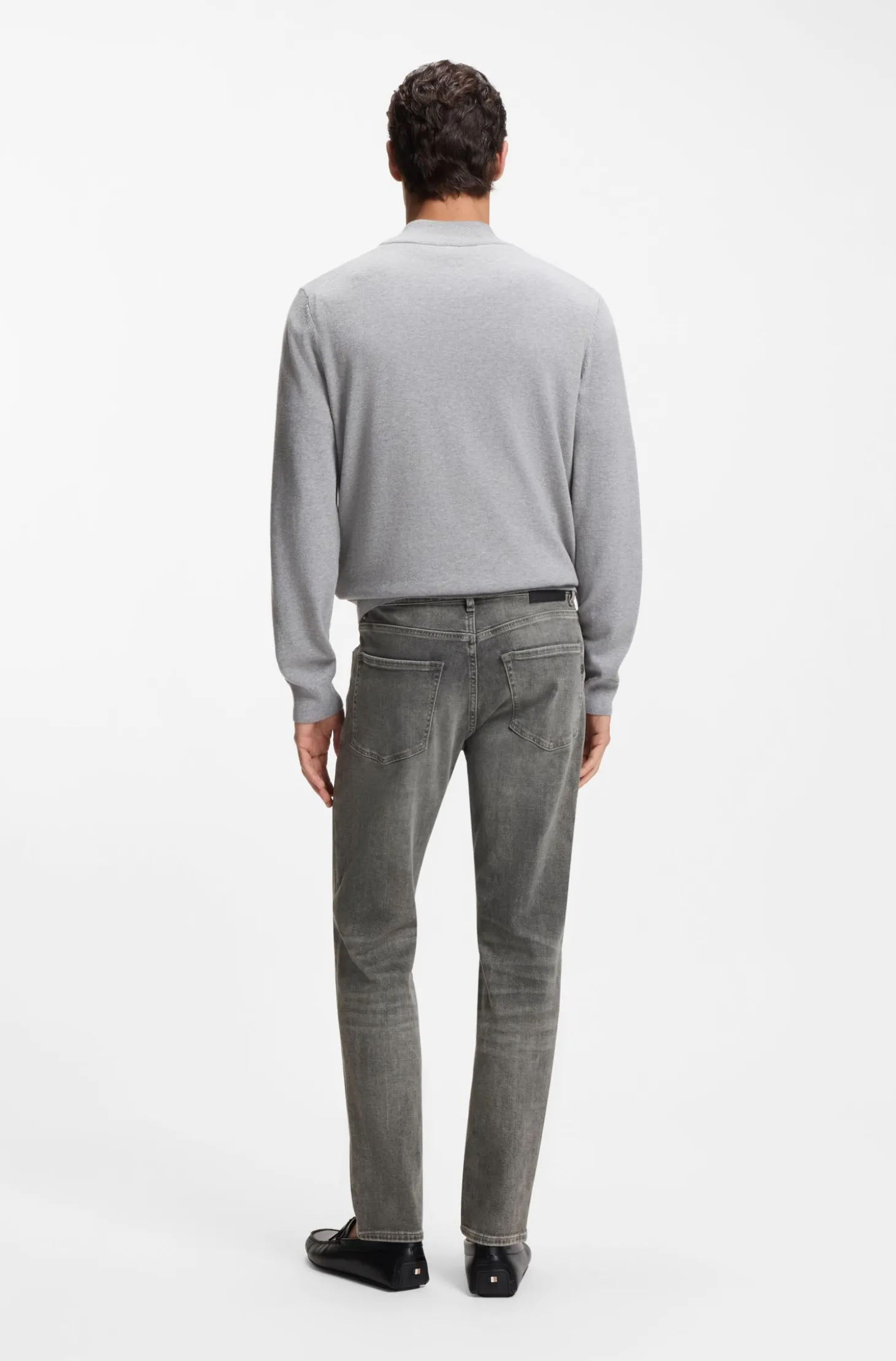 Maine regular-fit jeans in grey comfort-stretch denim