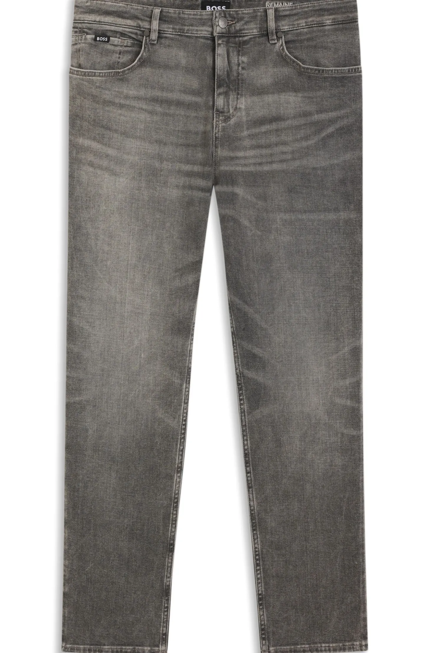 Maine regular-fit jeans in grey comfort-stretch denim
