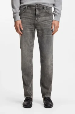 Maine regular-fit jeans in grey comfort-stretch denim