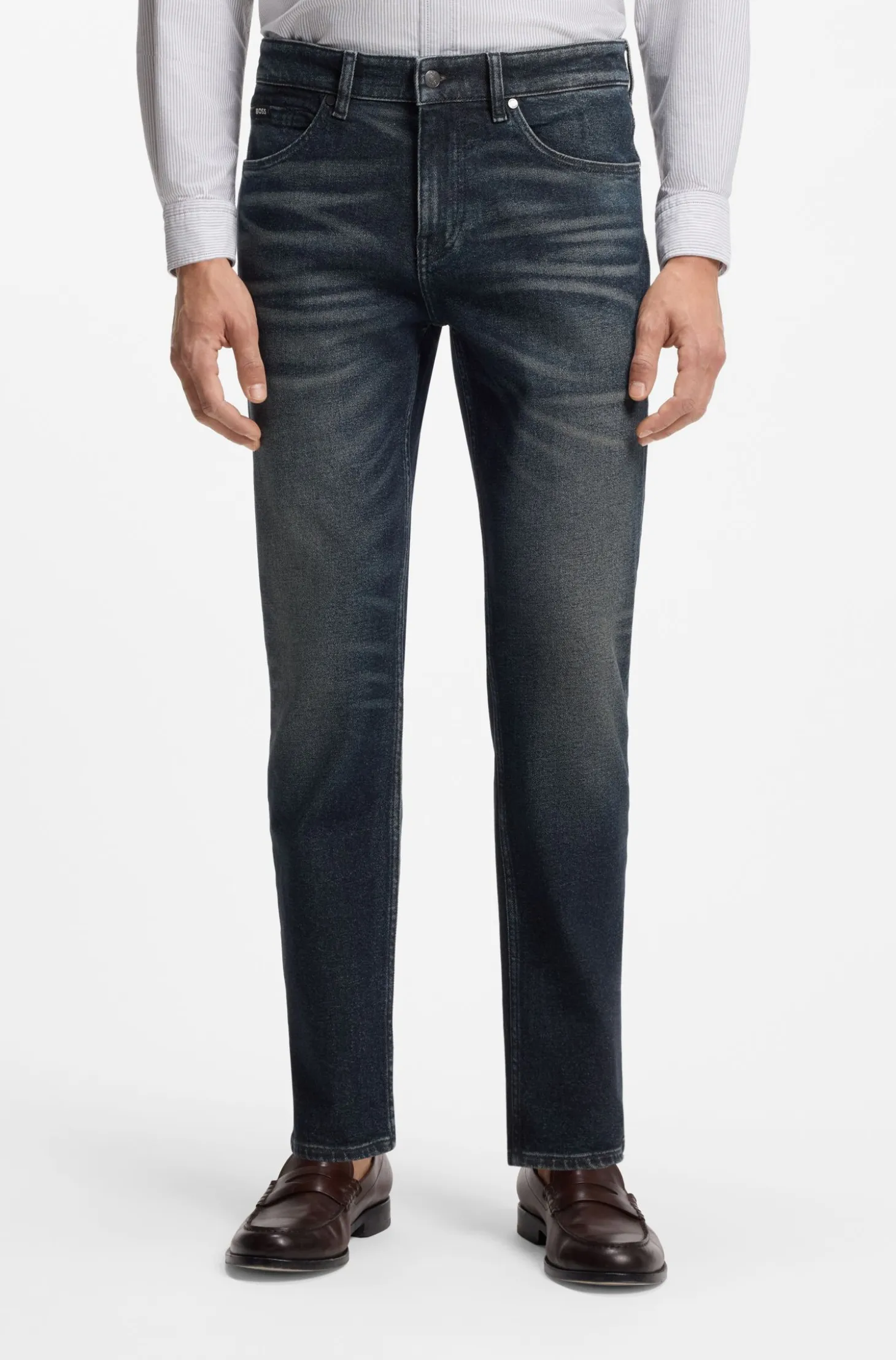 Maine Regular-fit jeans in indigo stretch cotton-blend