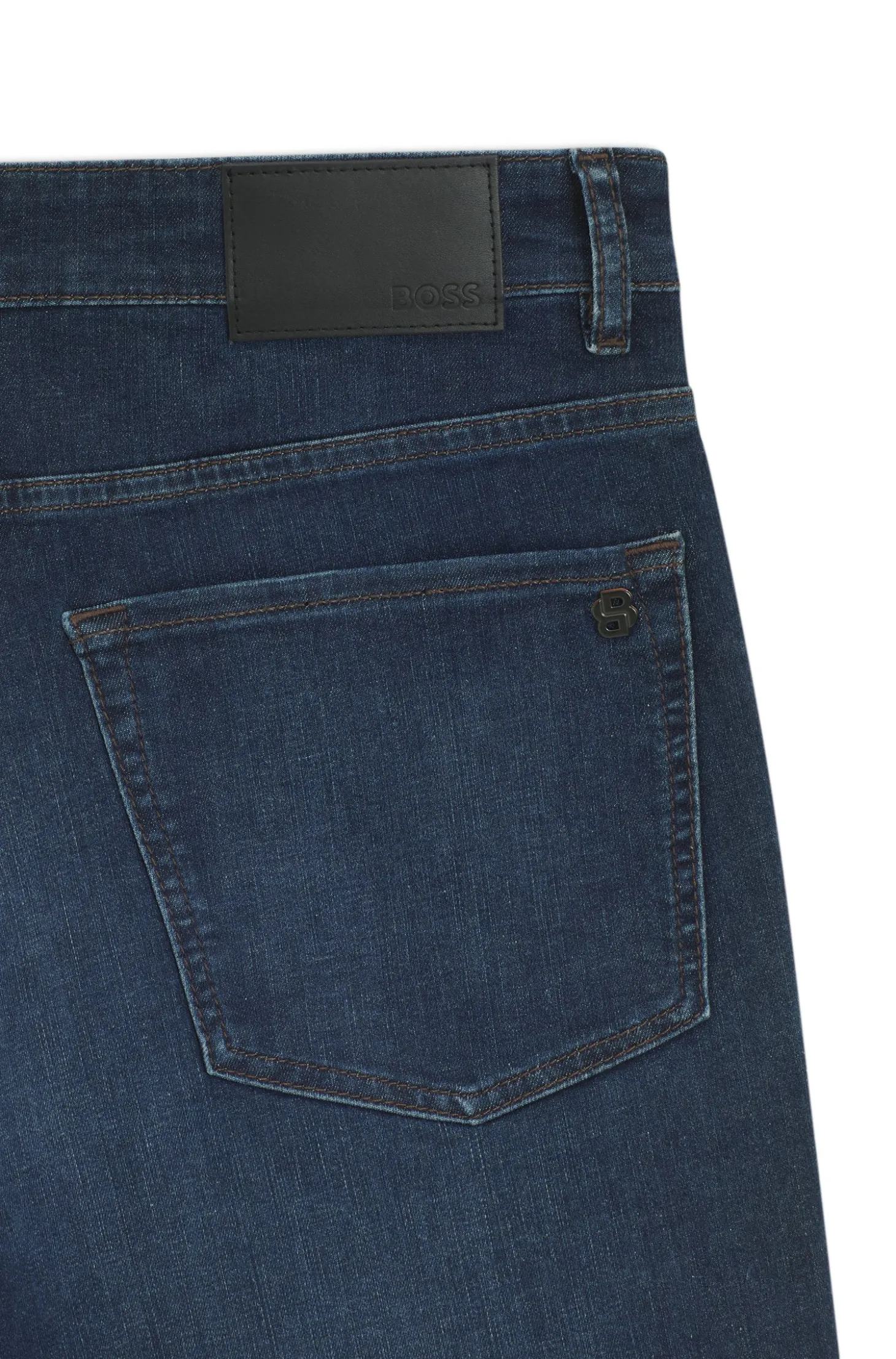 Maine regular-fit shorts in blue soft-motion denim