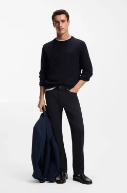 Maine regular-fit trousers in stretch-cotton twill