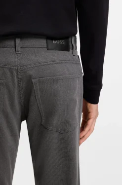 Maine regular-fit trousers in stretch-cotton dobby fabric
