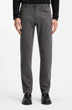 Maine regular-fit trousers in stretch-cotton dobby fabric