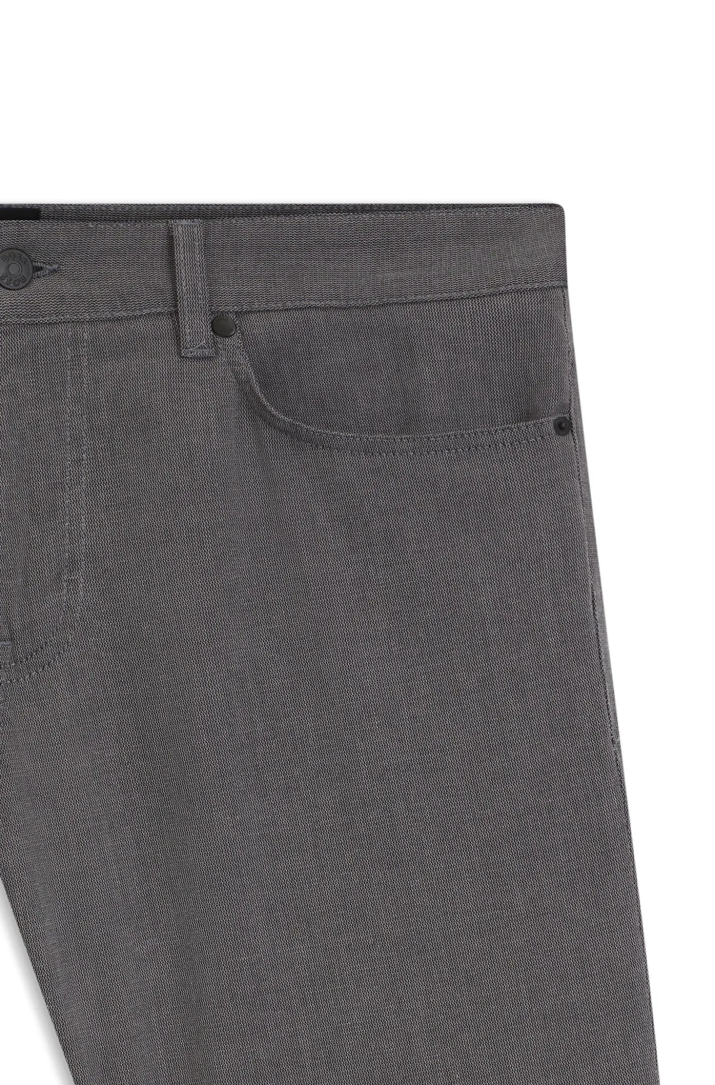 Maine regular-fit trousers in stretch-cotton dobby fabric