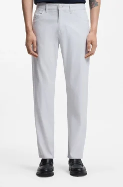 Maine regular-fit trousers in stretch-cotton dobby fabric