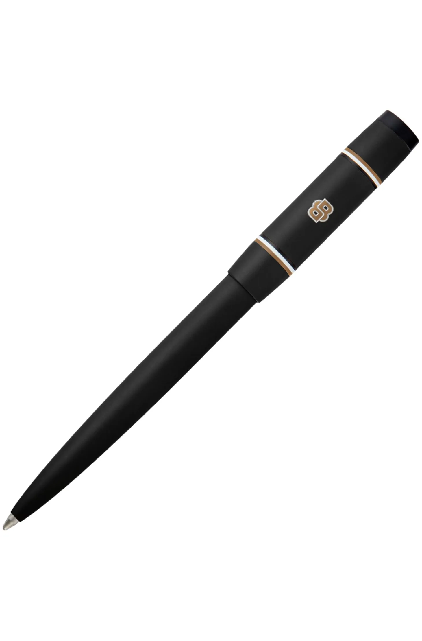 Matte-black ballpoint pen with Double B monogram