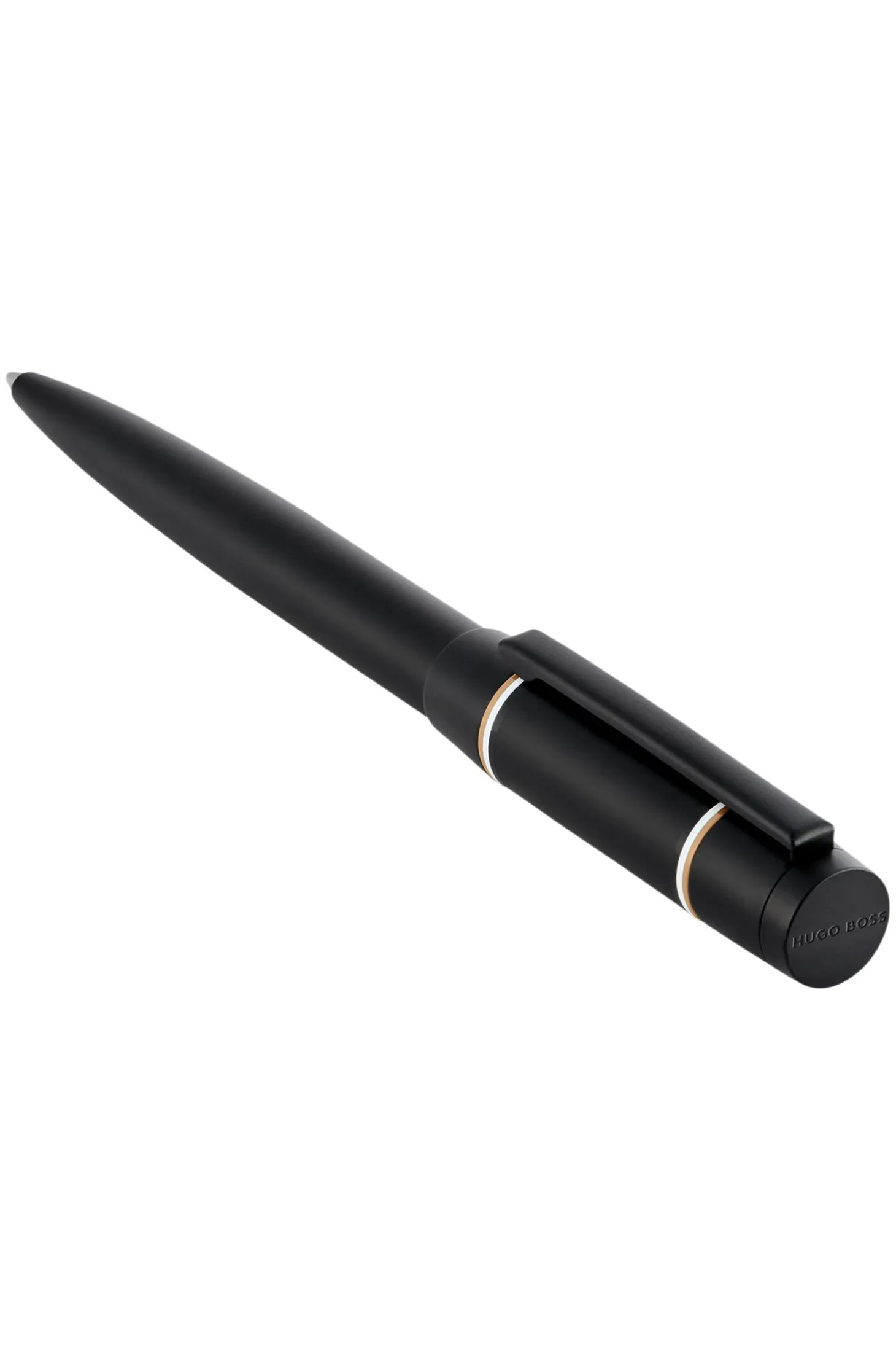 Matte-black ballpoint pen with Double B monogram