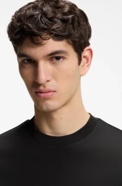 Mercerised-cotton slim-fit T-shirt with contrast tipping