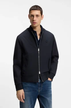 Mercerised-cotton zip-up sweatshirt with Double B monogram