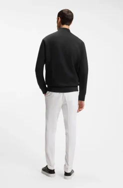 Mercerised-cotton zip-up sweatshirt with Double B monogram