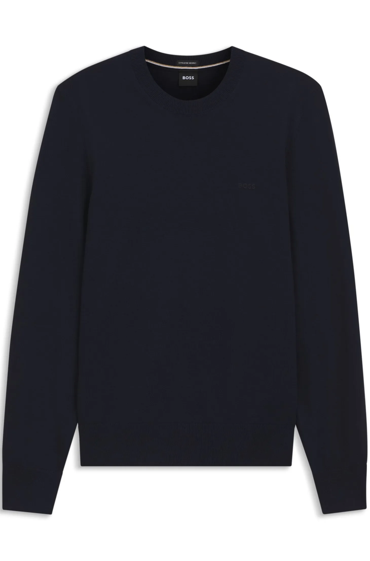 Merino-wool sweater with logo embroidery