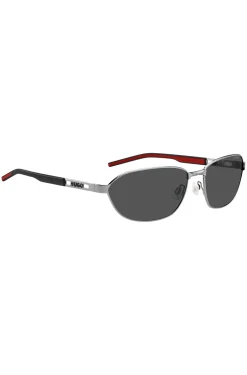 Metal sunglasses with cut-out logo