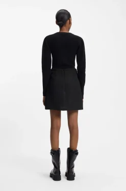 Mini skirt in bouclé fabric