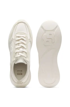 Mixed-material trainers with Double B monogram
