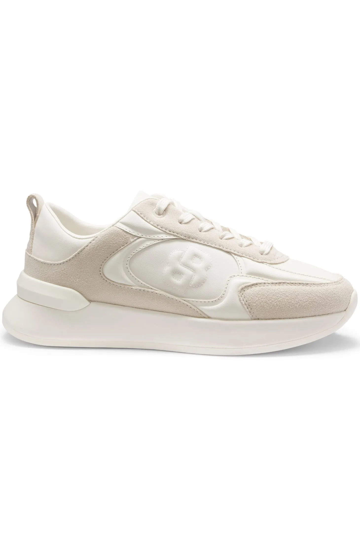 Mixed-material trainers with Double B monogram